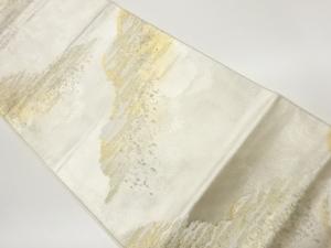 引箔抽象模様織出し袋帯